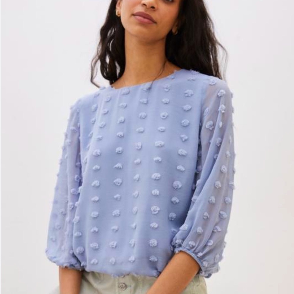 NWT - Sunday in Brooklyn x Anthropologie - Sagres Textured Blouse - Small